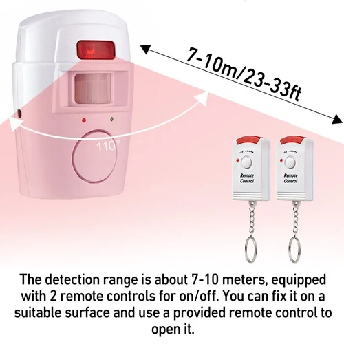 1-4X PIR Wireless Motion Sensor Alarm Remote Controls Home Shed Garage Security - Picture 16 of 24