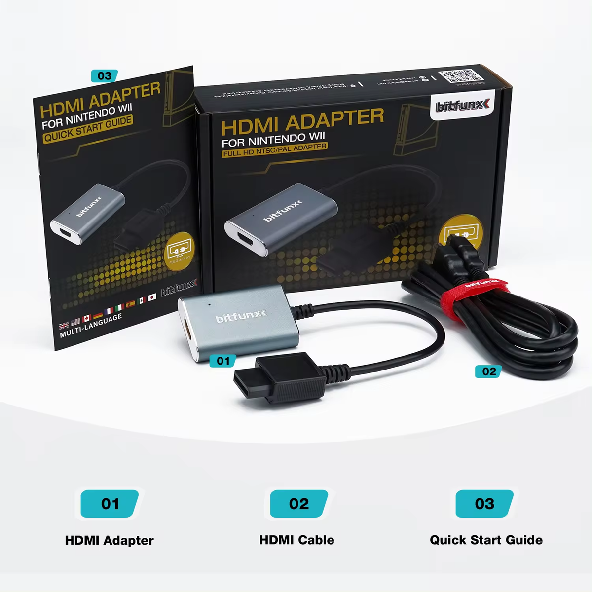 Adapter Wii Console Hdmi Port Bitfunx Hdmi Converter Nintendo Wii