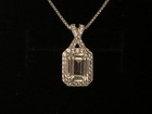 NEW *BRILLIANT* Kay Jewelers Sterling Silver Lab Created White Sapphire Necklace — photo 1