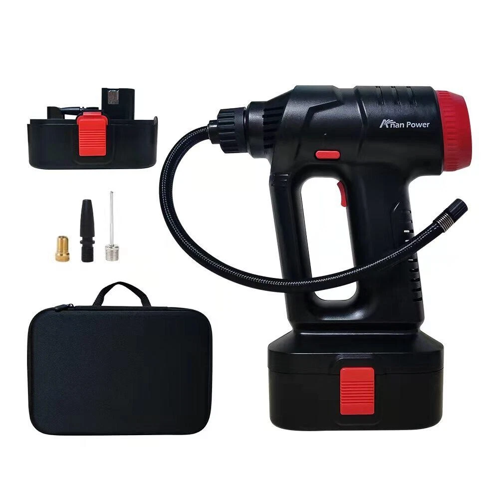 Cordless Tire Inflator Air Compressor Car Tire Pump with Rechargeable  Battery