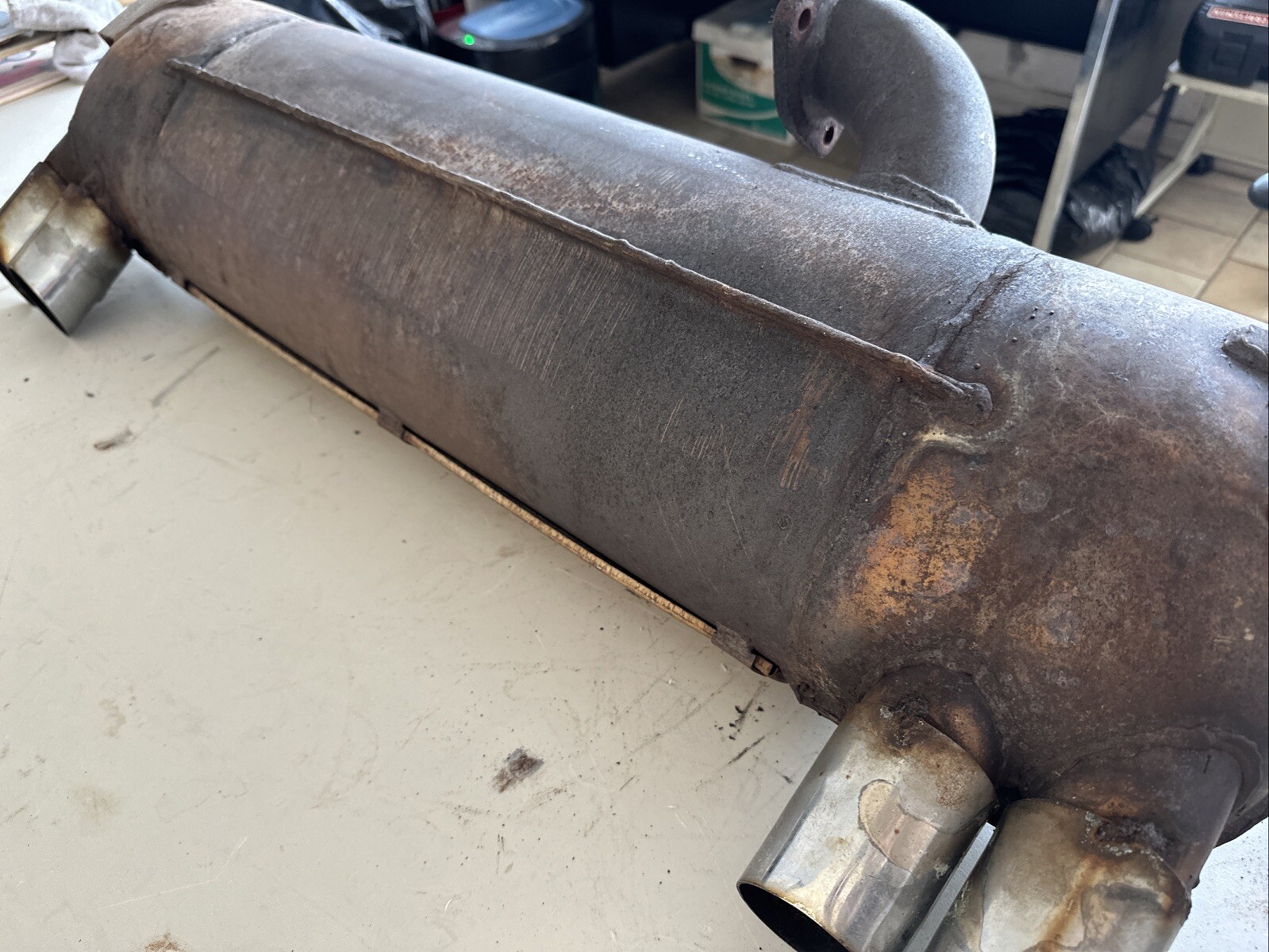 OEM Ferrari 328 GTB GTS QV Muffler Exhaust Silencer 128524 Vintage READ