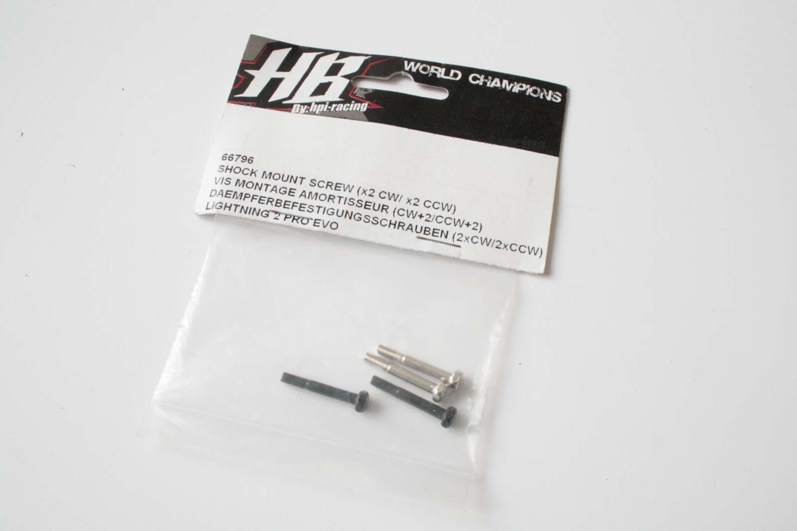 Hot Bodies (HPI) HB Shock Mount Screws (x2CW/2CCW) - HB 66796