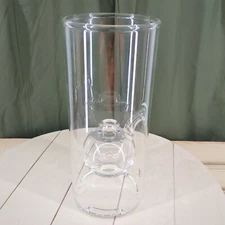 Wolfard Glass Blowing Co. Vintage Hand Blown 9" Glass Oil Lamp EUC See pic