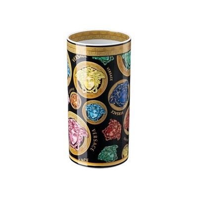 VERSACE BY ROSENTHAL, GERMANY  ''MEDUSA AMPLIFIED'' VASE, 9 1/2 INCH