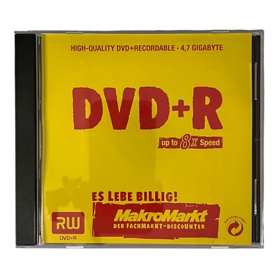 MakroMarkt DVD + R 4,7 GB 8x Speed DVD+R Rohling 1 Stück Neu & unbenutzt