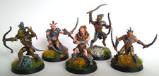GW - Lotr - Hobbit - Mesbg - Pro painted squad of 5 Hunter Orcs - Mount Gundabad