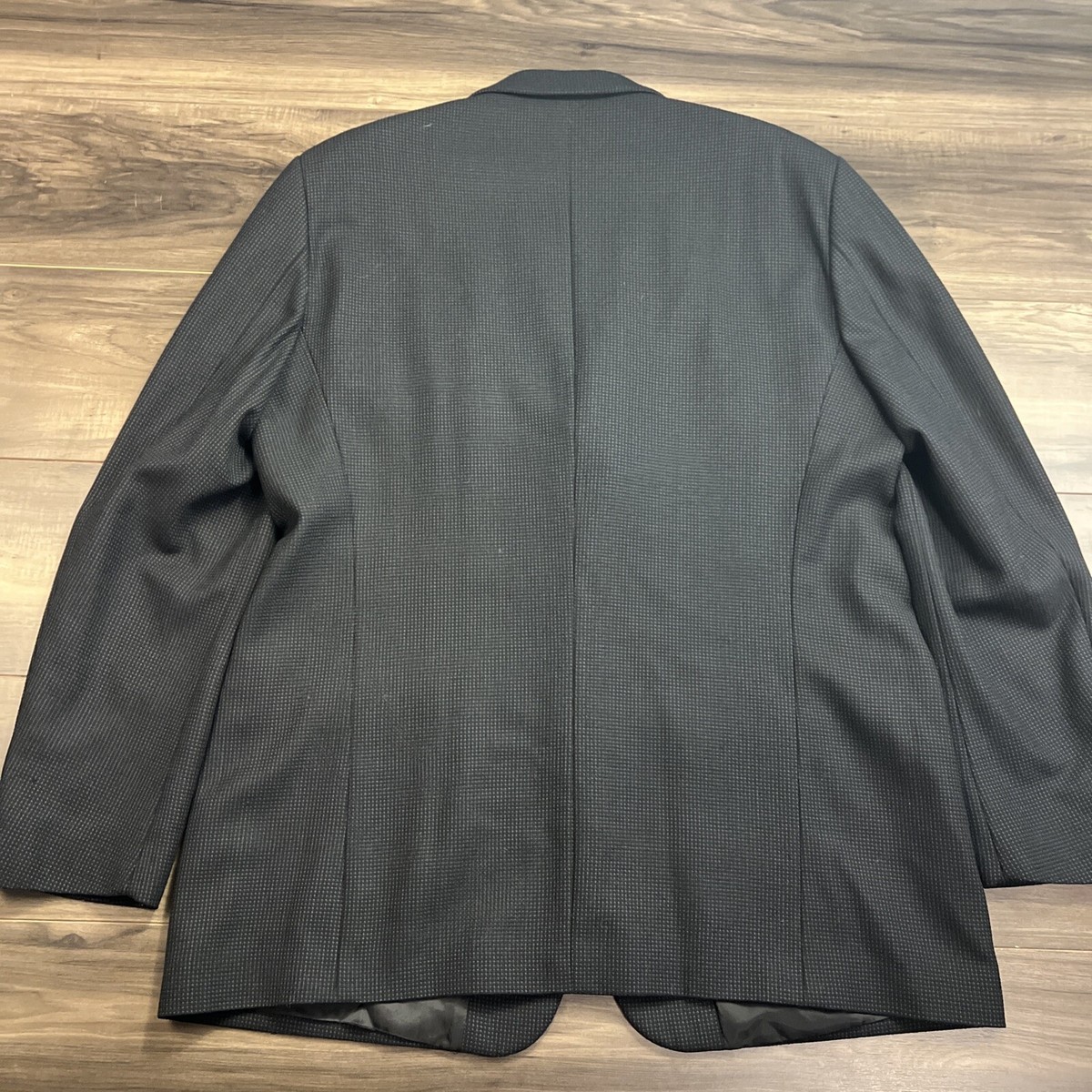 Emporio Armani Suit Jacket Mens 48 Black Brad Line Blazer Inner