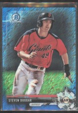 2017 Bowman Chrome Prospects Blue Shimmer Refractor Steven Duggar /150 #BCP220