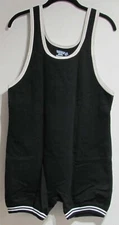 MatMan Singlet-Wrestling/Lifting/MMA Black with White trim Adult Size XL (LU)