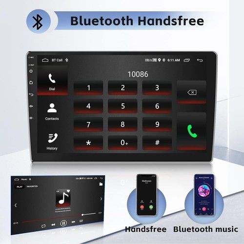 10 inch Android Universal Car Radio CarPlay with GPS Radio Bluetooth Rear Cam - Picture 4 of 7