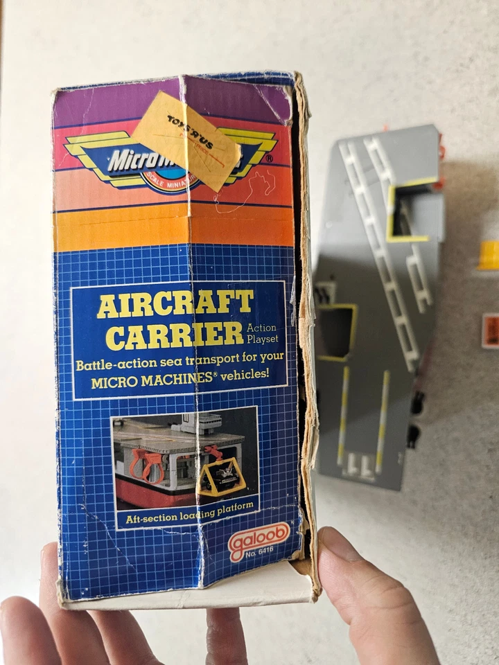 Galoob Micro Machines Aircraft Carrier Playset Base w/ Box. INCOMPLETE - Image 3 of 4
