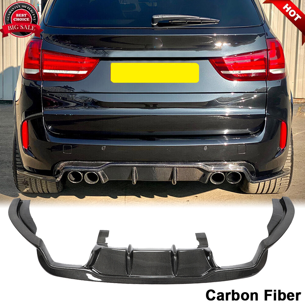REAL CARBON FIBER Rear Bumper Diffuser Lip Fit For BMW F85 X5M F86 X6M 2016-2018