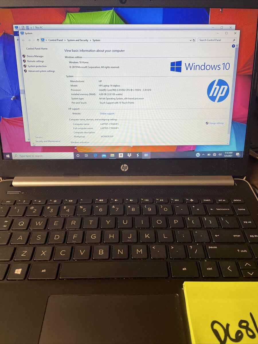 HP Laptop 14-dq0011dx Touch Core i3-8145U 8GB RAM 128GB SSD HP Laptop 14-dq0011dx Touch Core i3-8145U 8GB RAM 128GB SSD