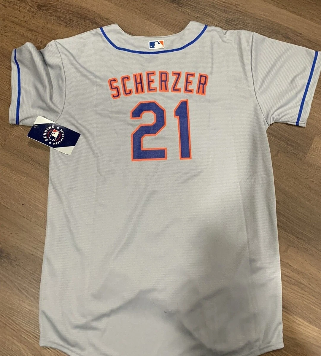 Max Scherzer New York METS Jersey MLB GRAY GREY ROYAL YOUTH SIZES