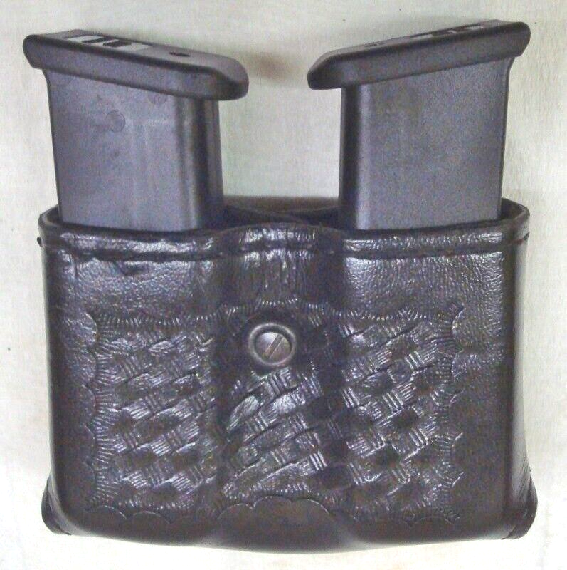 SAFARILAND Double Magazine Pouch BLACK BASKETWEAVE SIG P226 P365 EXCELLENT COND-image