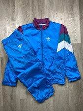ADIDAS 90s Vintage Mens Nylon Track Suit Jacket  Pants Size XL