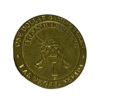 VINTAGE TREASURE ISLAND ONE DOLLAR GAMING TOKEN $1 LAS VEGAS VTD