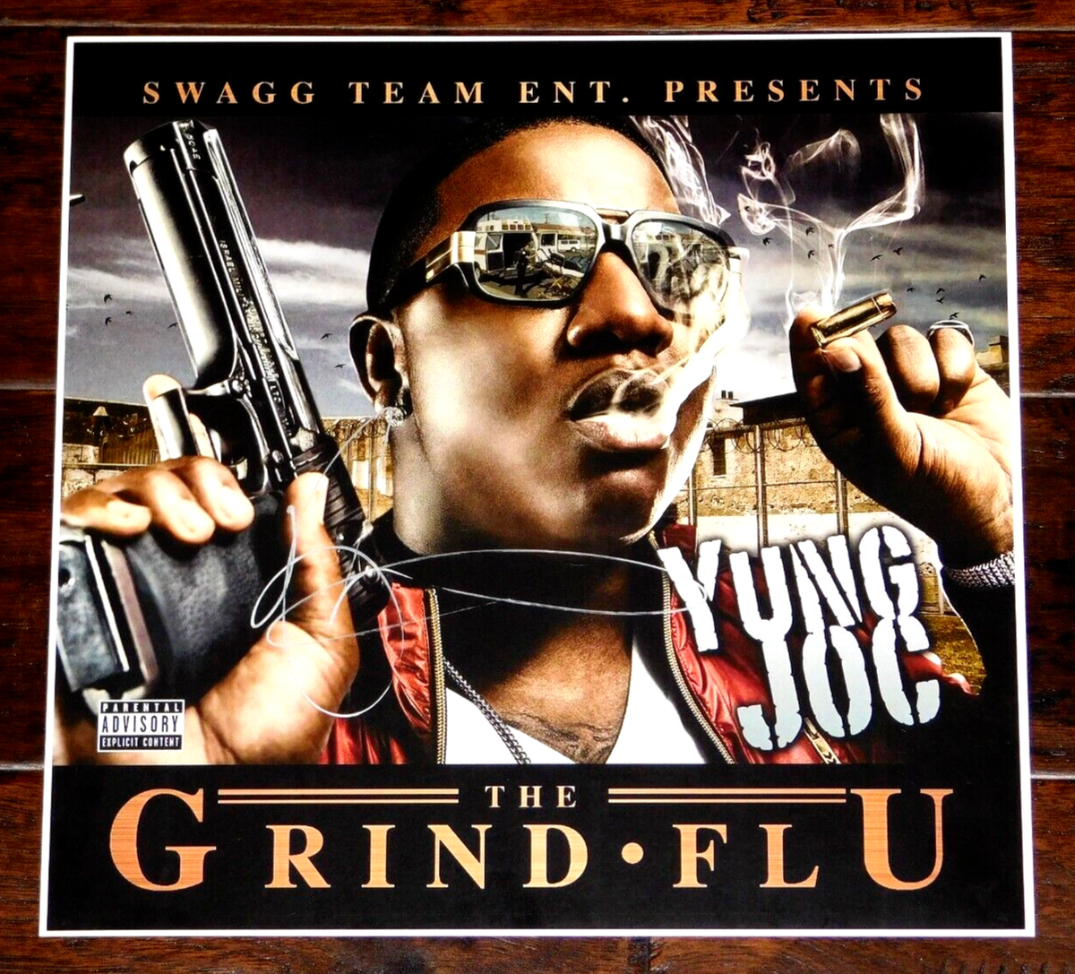 YUNG JOC THE GRIND FLU 12X12 ALBUM COVER PHOTO HIP HOP RAPPER