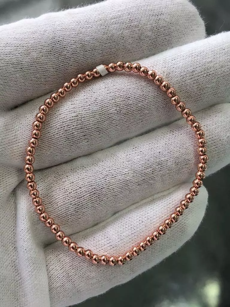 Small gold hotsell bead stretch bracelet