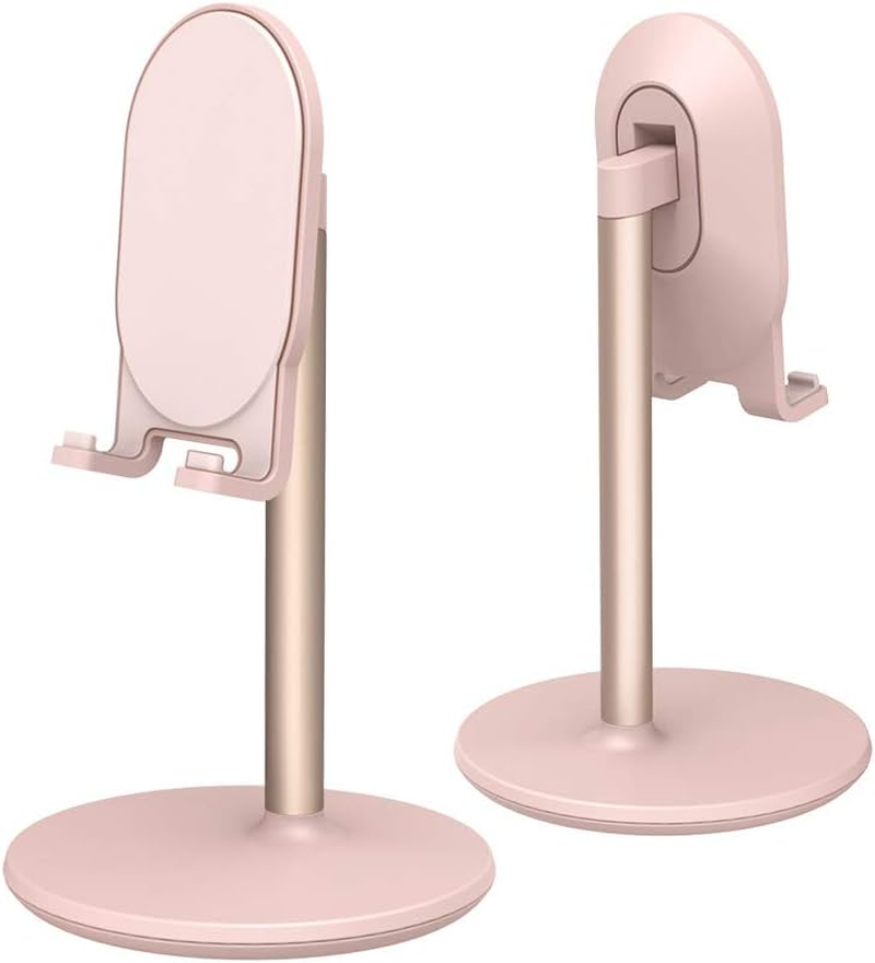 Phone Stand for Desk, Adjustable Cell Phone Holder for Desk, Compatible with 4