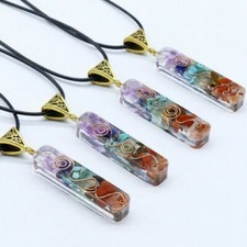 7 Chakra Orgone EMF Protection Healing Chakra Stone Orgone Pendant