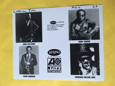 John Coltrane, David Newman, Eddie Harris, Rahsaan Kirk Press Photo 8x10 .