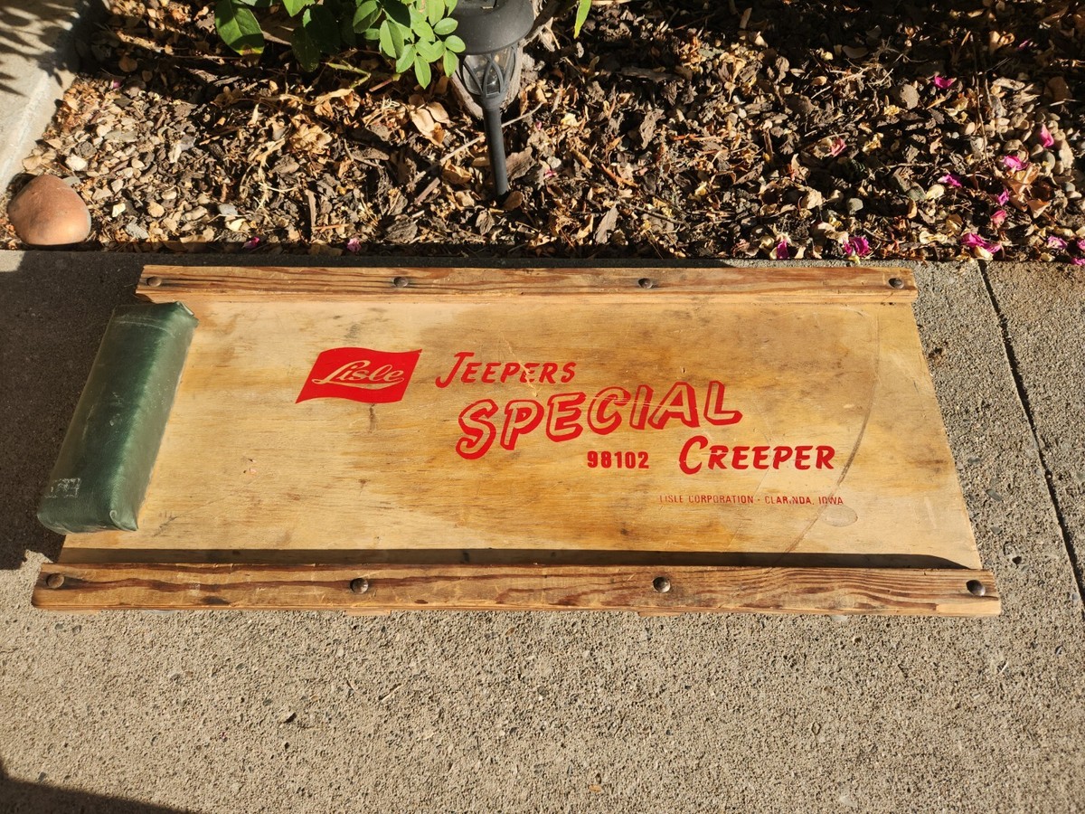 Vintage Lisle Jeepers Creeper Wooden Auto Mechanic Creeper Vintage Lisle Jeepers Creeper Wooden Auto Mechanic Creeper