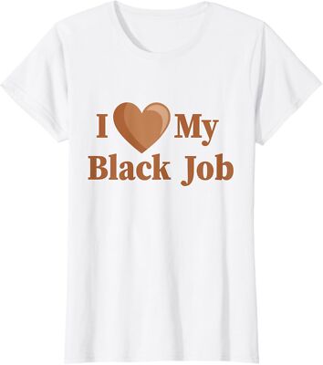 I Love My Black Job 2024 Election Voting Presidential Ladies' Crewneck T-Shirt