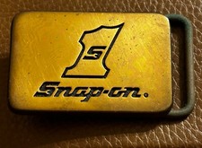 Vintage Snap On Tools Belt Buckle 1 Solid Brass SPP-556 Used