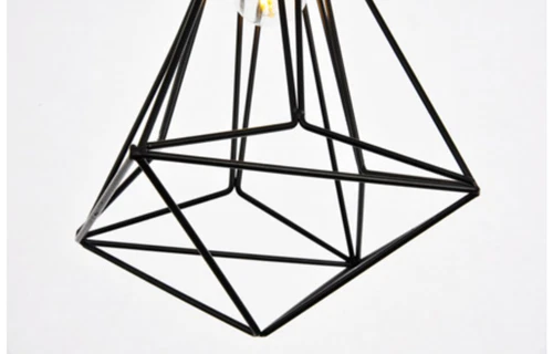 LIVING DISTRICT 16" JAGO 3 BLACK PENDANT CEILING LIGHT-LDPD2108 - Picture 2 of 5