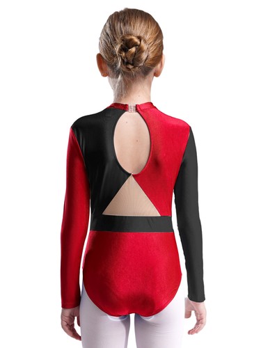 Kids Girls Bodysuit Unitard Dancewear Sparkly Jumpsuit Performance Gymnastics - Picture 83 of 104