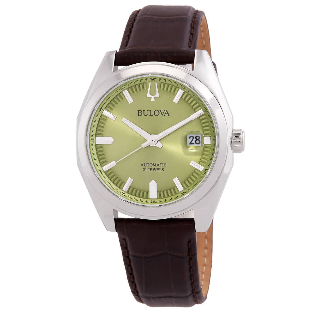 Bulova Surveyor Automatic Green Dial Womens Watch 96B427