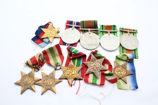 WW2 Medals Inc Pacific Atlantic Africa 1939 45 Stars Etc