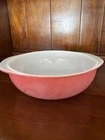 Vintage Pyrex 024 Pink Flamingo 2qt Mixing Bowl Casserole Bowl Tab Handles