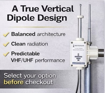 Dual Band Dipole 2m / 70cm Vertical Dipole Antenna (Mark V)