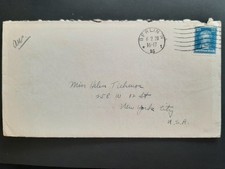 D. Reich 393 EF. Goethe mit Rollenstempel Berlin nach New York USA 1928 gelaufen