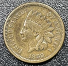 1859 Indian Head Small Cent 1c Fine