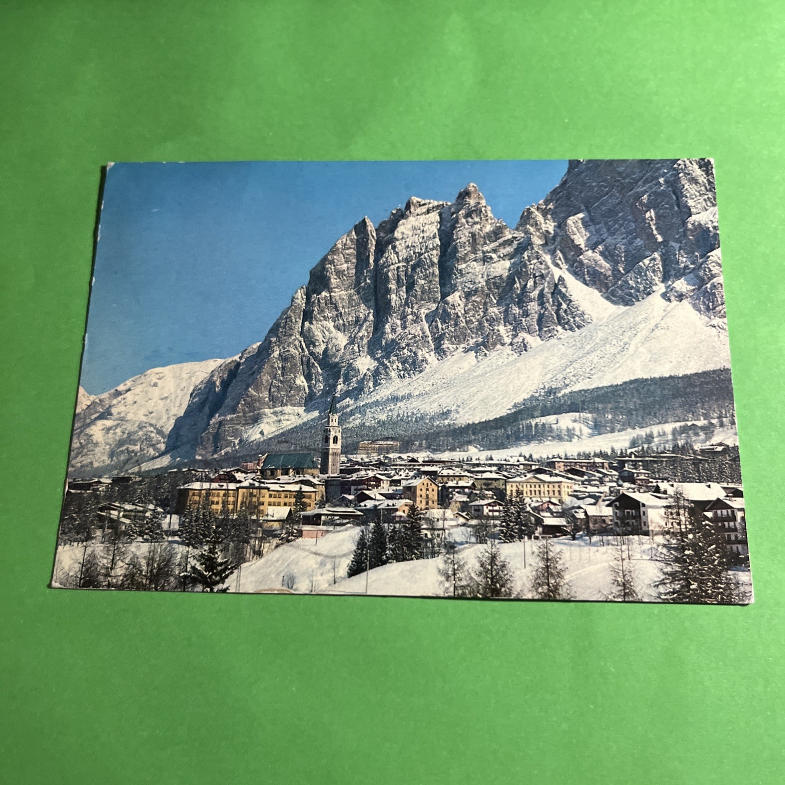 CARTOLINA A COLORI COLLEZIONE DOLOMITI CORTINA POMAGAGNON E PUNTA FIAMES