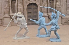 1/32 Andy Gard & TSSD Alamo Custom Poses Crockett & Mexican Infantry 3 Figures