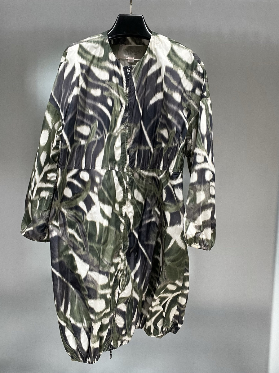 Green print Giambattista Valli long sleeve jacket with zip Green print Giambattista Valli long sleeve jacket with zip