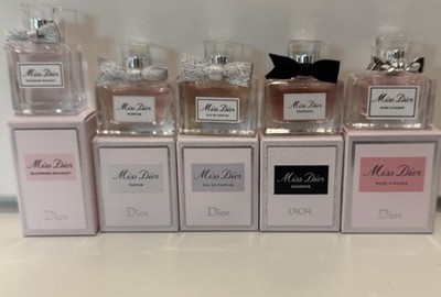 5 Minis Miss Dior EDP + Blooming Bouqet EDT + Parfum + Essense + Rose N  Roses