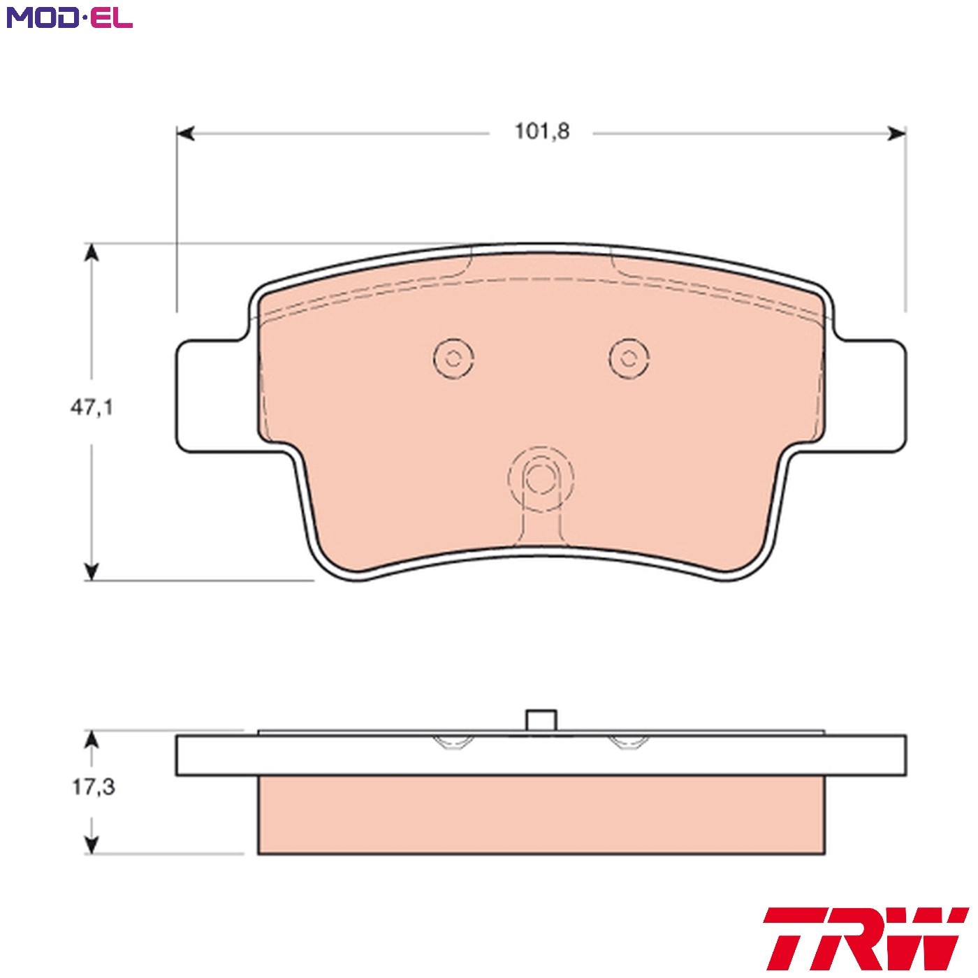 BRAKE PAD SET DISC BRAKE GDB1714 FOR VAUXHALL CORSA/Mk/III OPELA 17 DTS 1.7L