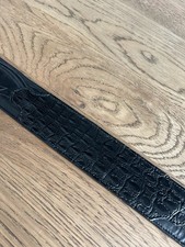 Rare - Vintage Hornback Lizard Belt - Size 37 - Black - Western.