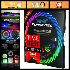 RGB Flying Disc - 108 Multicolor LEDs, Rechargeable, Waterproof, Bright Toy for
