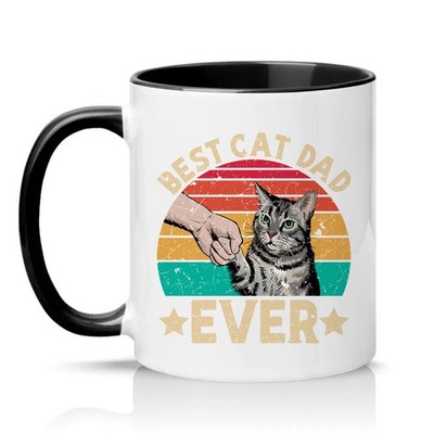 Best Cat Dad Ever Herren 11 Unzen Keramiktasse Katzenliebhaber Vatertag Geschenk