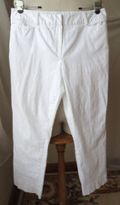 CHARTER CLUB PANTS WOMANS WHITE ANKLE LENGTH 97 COTTON STRETCH SIZE 12
