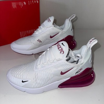 Nike Air Max 270 GS Youth 6Y White Pink Running Shoes Sneakers 943345-124