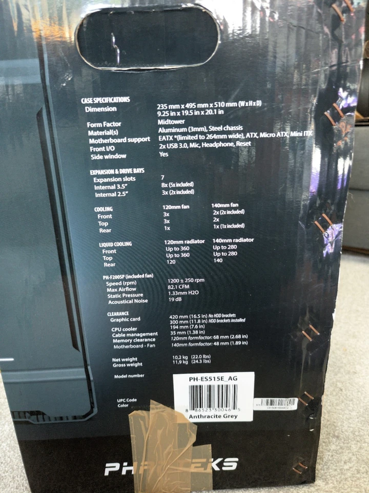 Phanteks Enthoo Evolv ATX Glass Mid Tower Case - Satin Black - Image 2 of 4