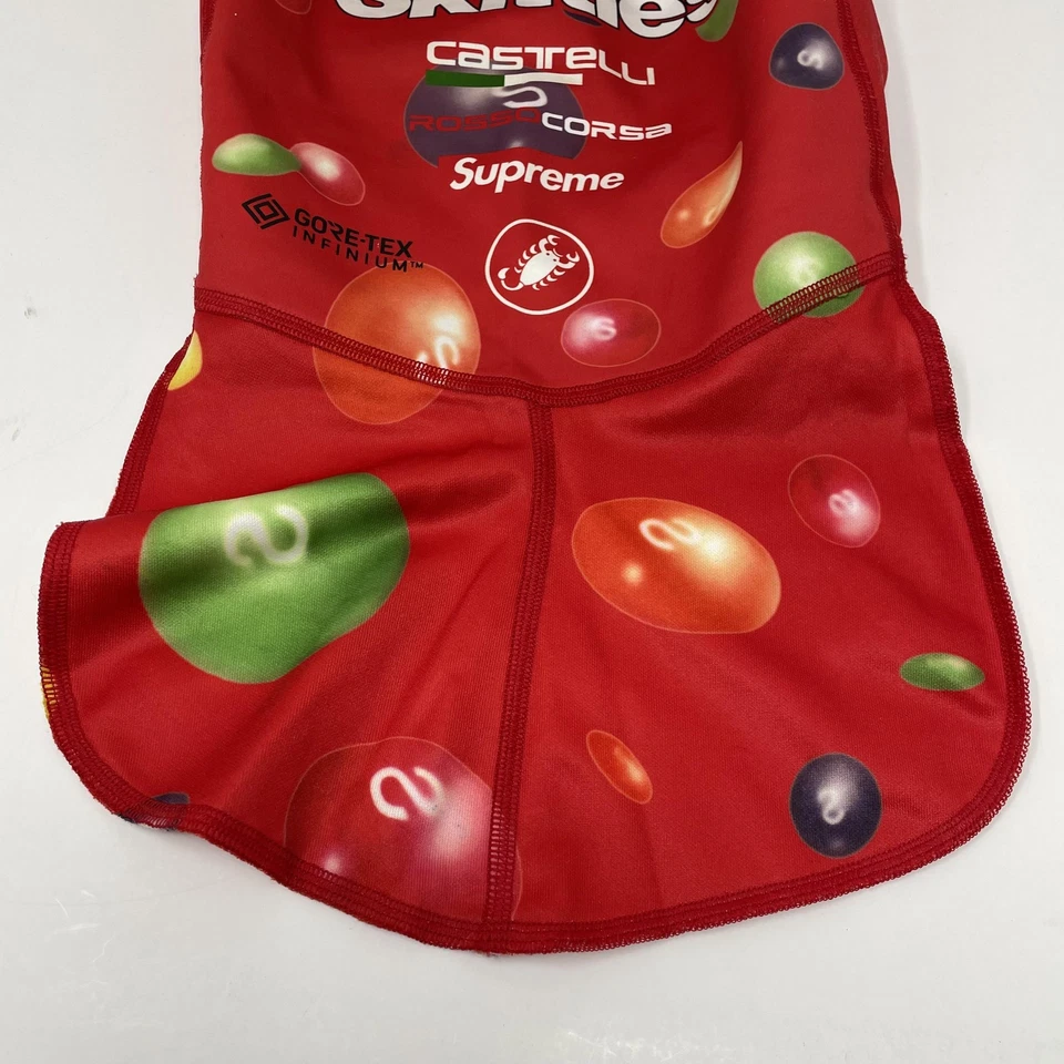 Supreme Skittles Hat Cap Fitted Red Gore-T Castelli Rosso Corsa Mask Cycling - Image 4 of 4