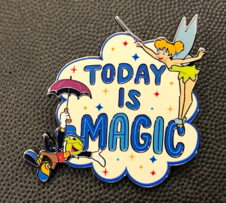Disney pin 182782 Tinker Bell Jiminy Cricket Today is Magic Best Day Ever fairy
